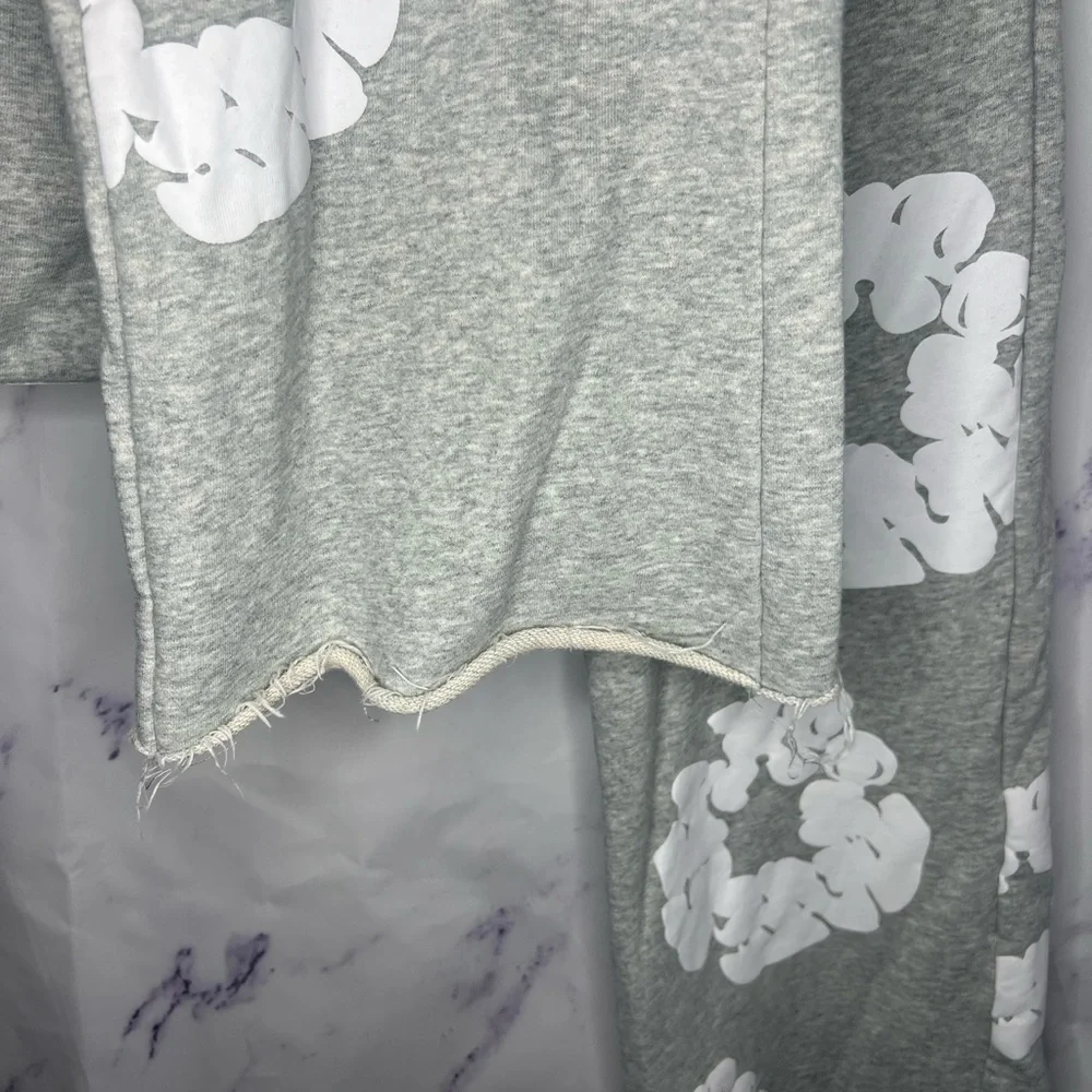 Four Cactus Grey Wide Leg Sweatpants Sz L - Picture 2 of 5